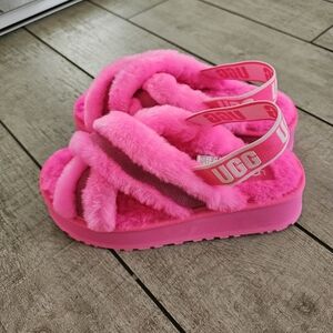 New UGG Disco Cross Strap Pink Platform Slide Slingback Sandals 8